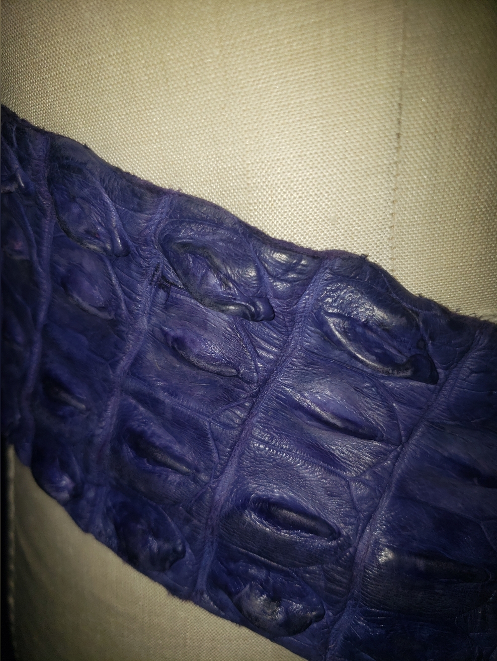 Genuine Crocodile Skin Corset Lilac Purple Belt - Picture 13 of 16